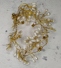 Pearls Bridal Flower Hairpiece Band Rhinestone Wedding Dress Accessories