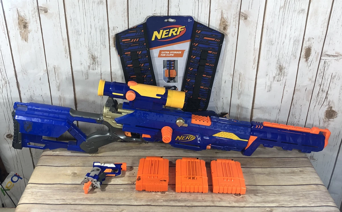 NERF Custom N Strike Sniper Longstike CS 6 Rifle Blaster Jolt