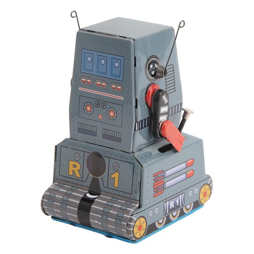 (Wind Up Robot Toy Tinplate Classic Retro Clockwork Vintage Toy Photography - Picture 15 of 22