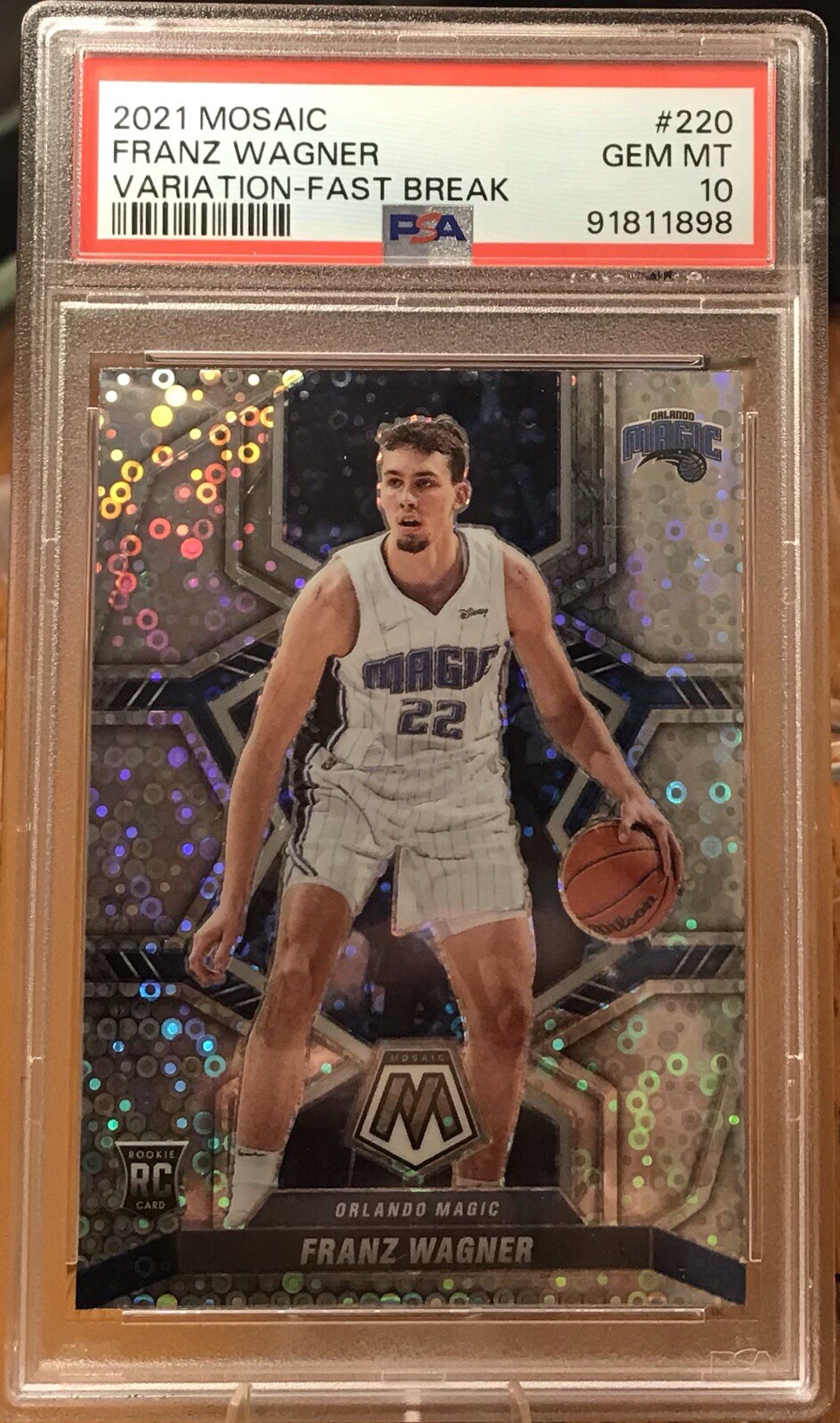 2021 Panini Mosaic - Variation-Fast Break - Franz Wagner #220 PSA 10