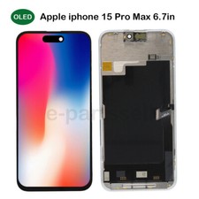 Soft OLED For iPhone 15 Pro Max 6.7in LCD Display Touch Screen Replacement Black