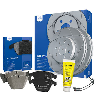 ATE CERAMIC Powerdisc Bremsensatz + WK BMW 5er E60 E61 6er E63 Ø324mm VA CERATEC