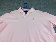 Tommy Hilfiger Polo Shirt Mens X-Large Pink Golf Preppy Classic Tennis