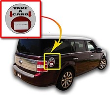 Vehicle Business Card Holder For 3.5" x 2" Cards Red Magnetic Card Caddie