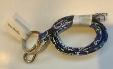 NWT  Vera Bradley Deep Night Paisley Lanyard Plus Key Clip