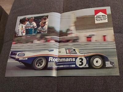 Le Mans Porsche 956 Turbo Marlboro 2 A4 Pg 15*10inch Vintage 80's Car Poster