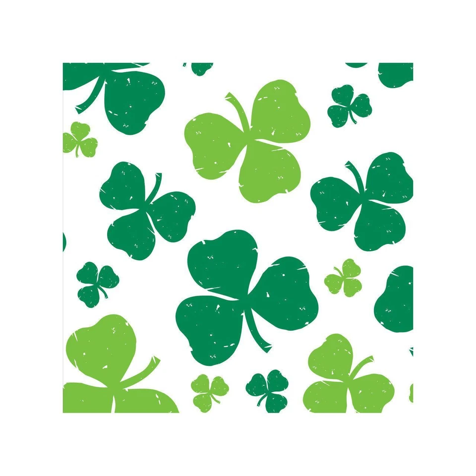 St Pat St Patricks Day Fun Tablecover Plastic Party Shamrock Clover - Image 2 of 2