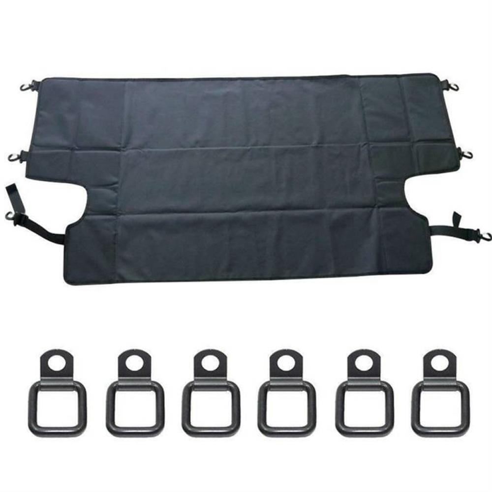 Rear Trunk Cargo Cover Lite Shield for 2007-2018 Jeep Wrangler JK JKU 4-Door
