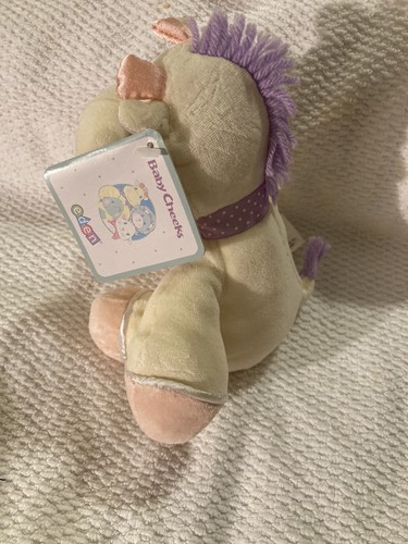 EDEN Pony W/purple Mane BABY CHEEKS” plush Rattle Brand New W/TagHORSE lovey 7" - Picture 7 of 24