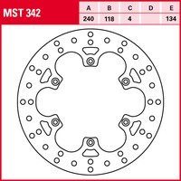 TRW Bremsscheibe Allround Starr MST342 RM125