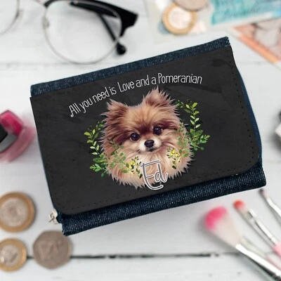 KRAFTYGIFTS Personalised Pomeranian Purse Dog Coin Wallet Cute Puppy Ladies Gift NDD41