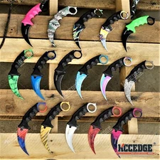 7.5" CSGO KARAMBIT Tactical Knife Stainless Steel Fixed Blade Knife w/ Sheath