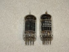 2 x 5687 G.E. Tubes Black Plates Low Testing 