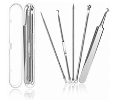 5 Piece Stainless Steel Comedone Extractor Blackhead Remover Tools 