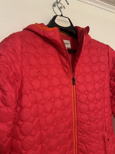 Lands End Jacket Girls XL 16 Pink Quilted Puffer Coat Hood Insulated Youth NWOT - Picture 4 of 8