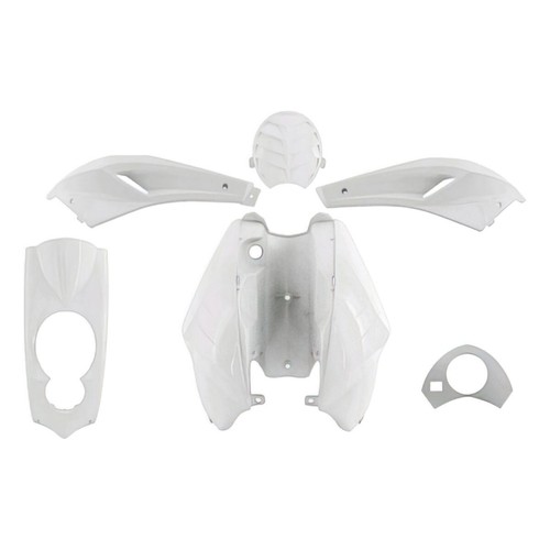 Kit Carénage TNT 8 Pièces Gris Nardo Blanc Pour Yamaha BWS 50 1995-2003 - Neuf