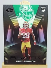 Trey Sermon 2021 Panini Black Emerald #129 /10 Rookie RC San Francisco 49ers