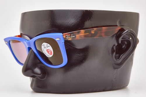 occhiali da sole RAY BAN WAYFARER 2140 polarized TORTOISE blue 👓Unisex - Foto 17 di 17