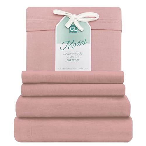 Modal Jersey Knit Sheet Set, Piece Bedding, T-Shirt Breathable & Cooling