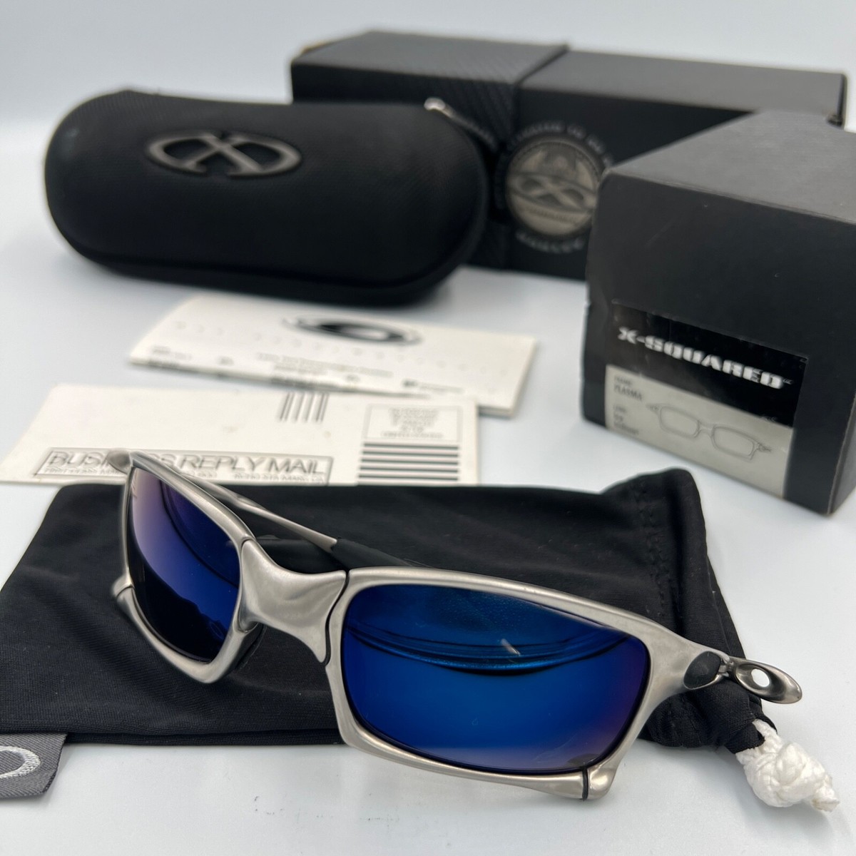 Sunglasses OAKLEY X Squared plasma lens ice iridium SKU:6011 Sunglasses OAKLEY X Squared plasma lens ice iridium SKU:6011
