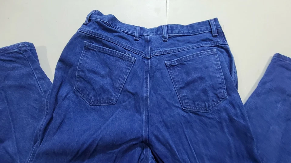 Jaclyn Smith Juniors Size 17/18 (34x30) High Waist Tapered Leg Denim Blue Jeans Foto 4 de 4