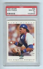 1997  MIKE PIAZZA # 22 . Score . Los Angeles Dodgers . PSA Gem Mint 10