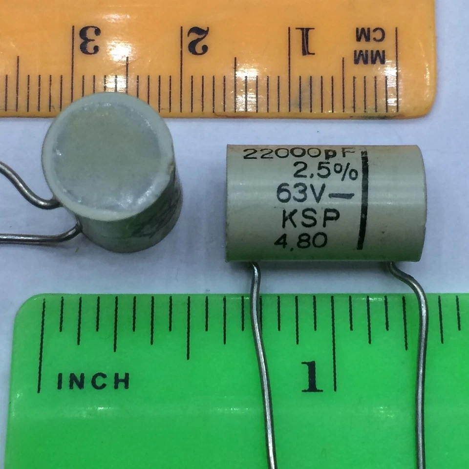 Iskra KSP 22000pF 63V 2.5% Polystyrene Capacitors NOS Vintage 22nF KSN KSC KSS - image 3 of 4