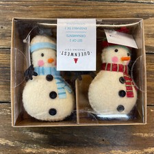 Queenwest Trading Co.  Felt Snowman Ornaments Set of 2