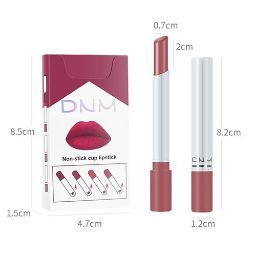 4 Colors Cigarette Tube Lipstick Set Matte Long Lasting Waterproof Lip Glaze Tin - Picture 6 of 19