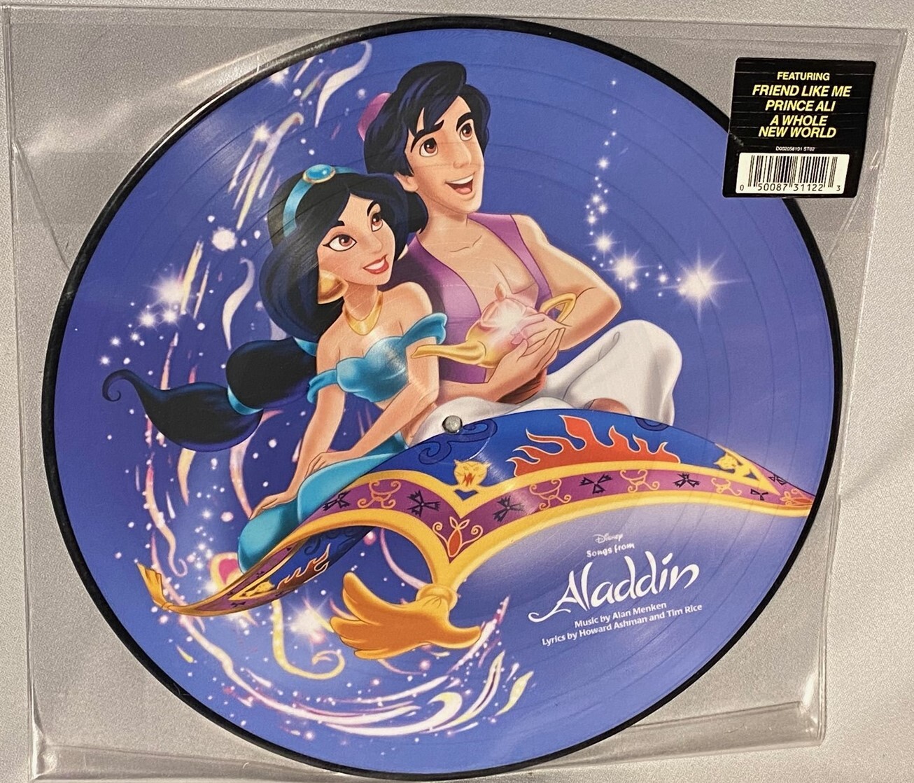 LP SOUNDTRACK Aladdin (PICTURE DISC Walt Disney 2014) NEW MINT ...
