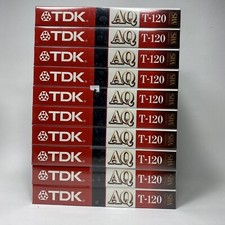 TDK VHS AQ Blank Video Cassette Tape T-120 6 Hours NEW SEALED - Lot of 10