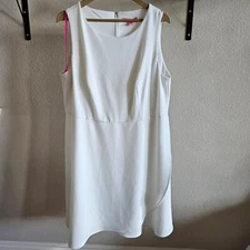 BETSEY JOHNSON Womens White Sleeveless Above The Knee Party Tulip Dress Size 16W