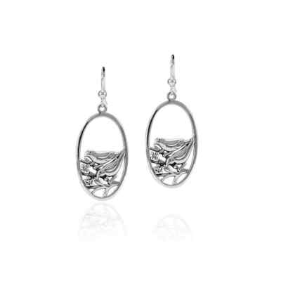 Vögel auf Ast Ohrringe 925 Sterling Silber fein Natur Wildtiere Schmuck