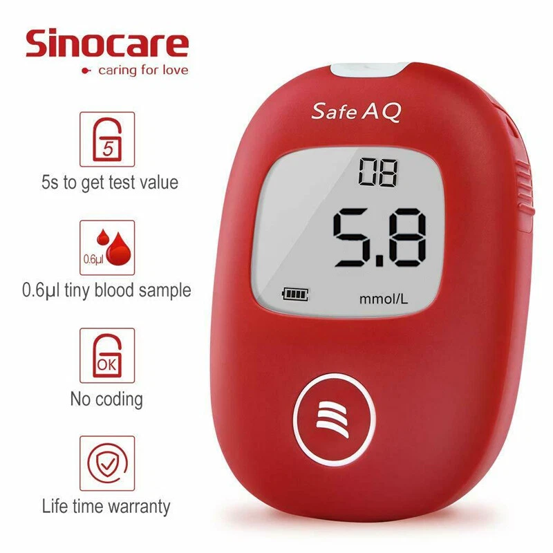 Safe-AQ Smart 100pcs tiras reactivas medidor de glucosa en sangre para diabetes