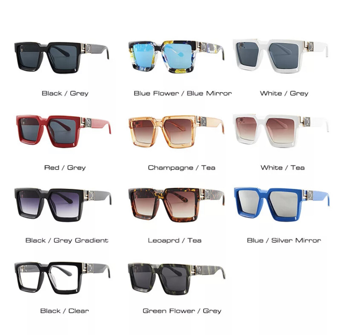 Classic Mens Multicolor 96006 UV300 Luxury Brand Square  display picture 1