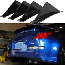 Rear Bumper Diffuser Glossy Shark Fins Spoiler Splitter Lip For Nissan 350z 370