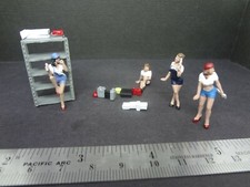 1:64 Scale figure set Female Mechanics Diorama Accessories total 8 pcs