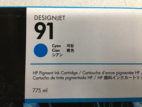 HP 91 775ml Cyan INK Cartridge (C9467A) For DESIGNJET Z6100 - 2017 - Picture 7 of 10