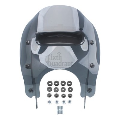 Vented Wind Splitter Windshield For Harley Road King FLHR FLHRC Light Smoke Tint