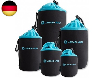 LENS-AID Neopren Objektivbeutel mit Fleece-Fütterung als Set oder einzeln 