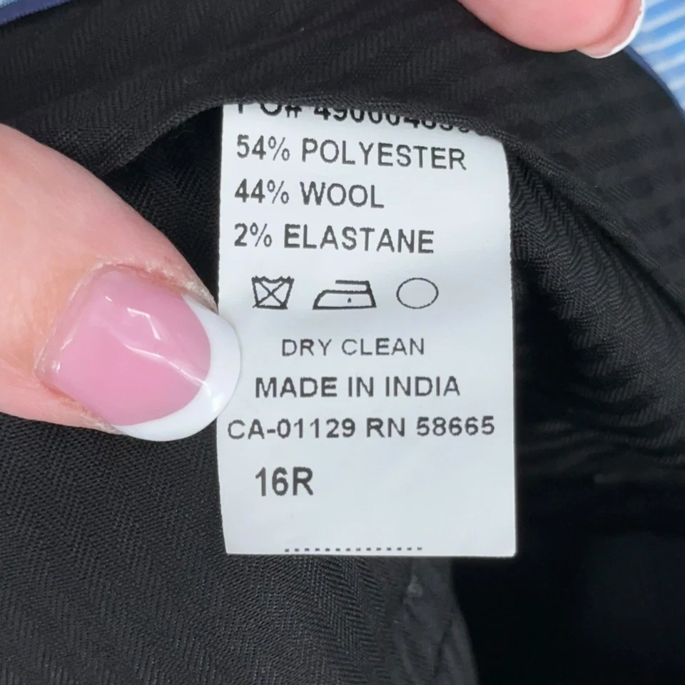 Pantalones de vestir Nordstrom para niños talla 16R gris frente plano uniforme escolar de carrera Foto 4 de 4