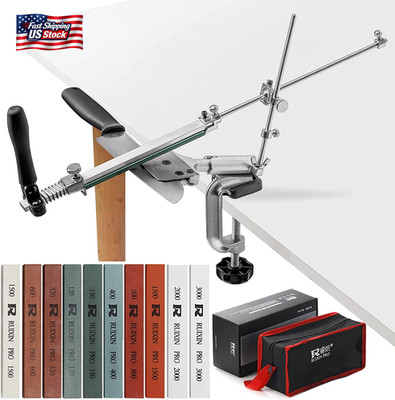 Upgraded RUIXIN PRO RX-008 Professional Knife Sharpener with 10 Whetstones, 360°