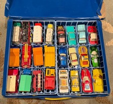 Vintage Matchbox Lot Of 48 Cars Trucks from 70s Includes Vintage Case