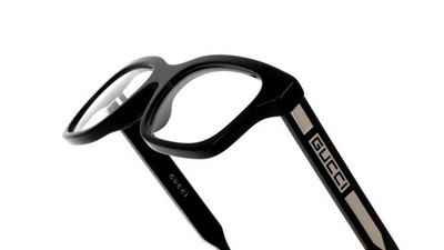 Gucci GG1731O 001 Black Rectangle Eyeglasses Optical Frame NEW