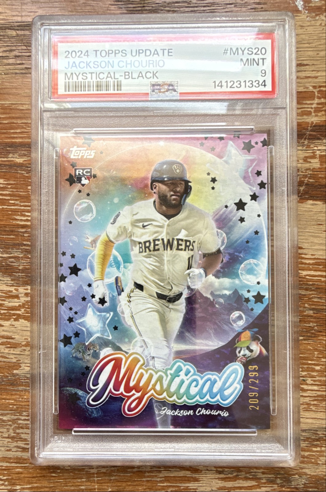 2024 Topps Update Series - Mystical Jackson Chourio #MYS-20 Black /299 (RC) PSA9