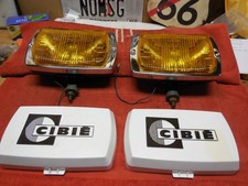 Cibie 175 Amber Concave Fog Lamps Pair Wcovers Genuine Blackchrome Nos