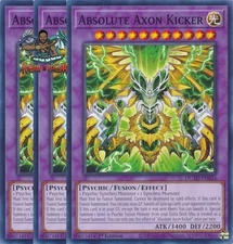 Yugioh! 3x Absolute Axon Kicker DUAD-EN034 Common 1st Ed NM