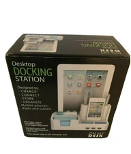 Desktop Docking Station 3 Port USB White Organizer Boxed Phone iPad New