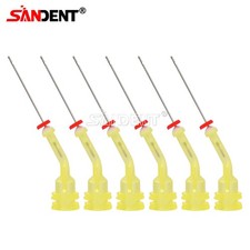 100pcs/Pack Dental Endo Irrigation Needle Syringe Tips Disposable 22mm Yellow po