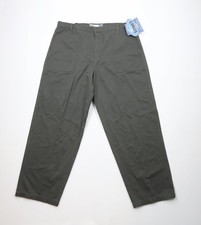 Deadstock Vintage 90s Y2K Streetwear Mens 42x32 Baggy Wide Leg Cargo Pants Green